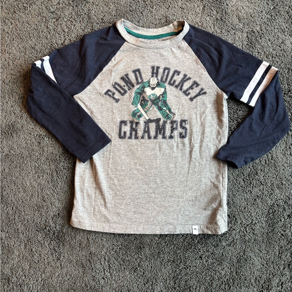 🥅Tommy Bahama (M 7/8)Gray and Blue Long Sleeve Tee🥅
